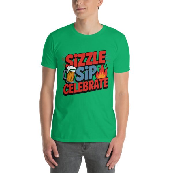 BBQ Beer Humor T-Shirt for Grill Enthusiasts – Mug & Flame Comic - Sizzle Sip Celebrate B - Image 15