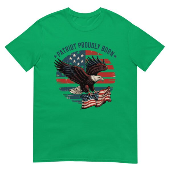 Patriotic Americana T-Shirt for Conservatives – Eagle & Flag Collage - Patriot Proudly Born A - Image 14