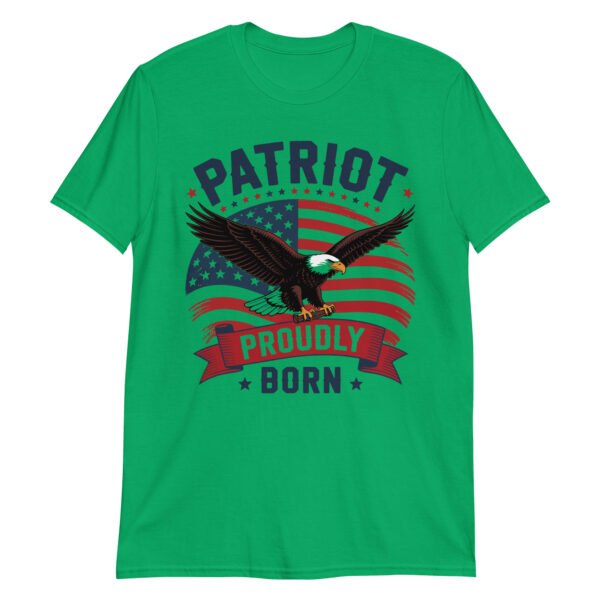 Patriotic Americana T-Shirt for Conservatives – Eagle & Flag Collage - Patriot Proudly Born B - Image 7