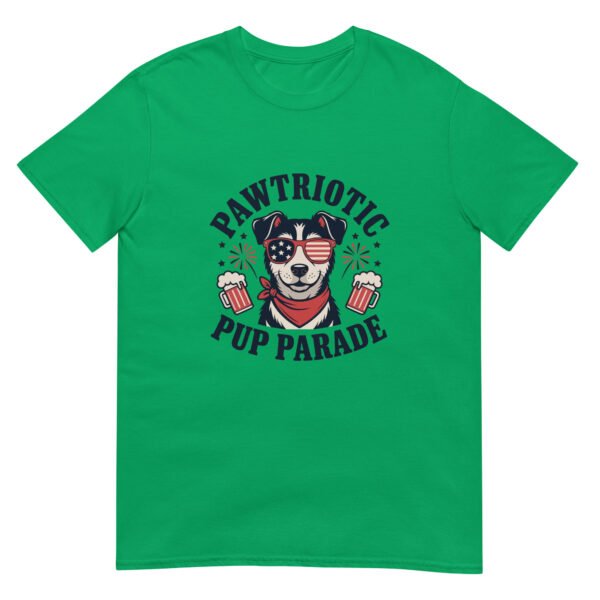Pawtriotic Pup Parade T-Shirt – Funny Dog Beer Fireworks USA Tee - Image 9