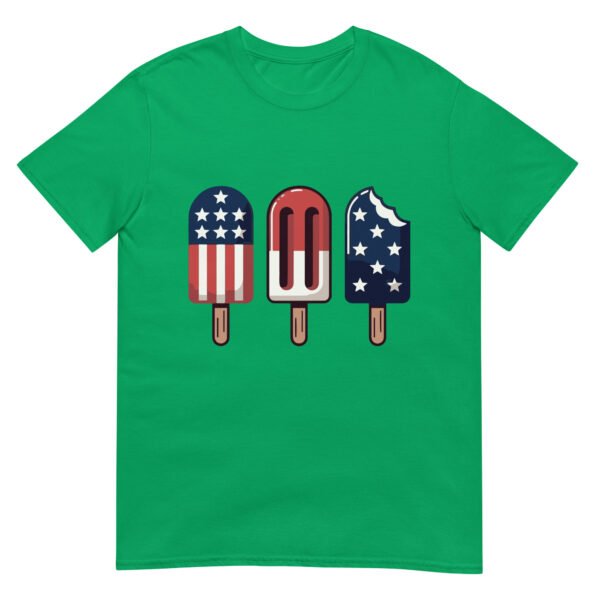 Patriotic Popsicle T-Shirt – Retro Ice Cream Trio in American Flag Colors - Image 14
