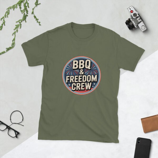 BBQ & Freedom Crew Retro 4th of July Family Matching T-Shirt - Image 9