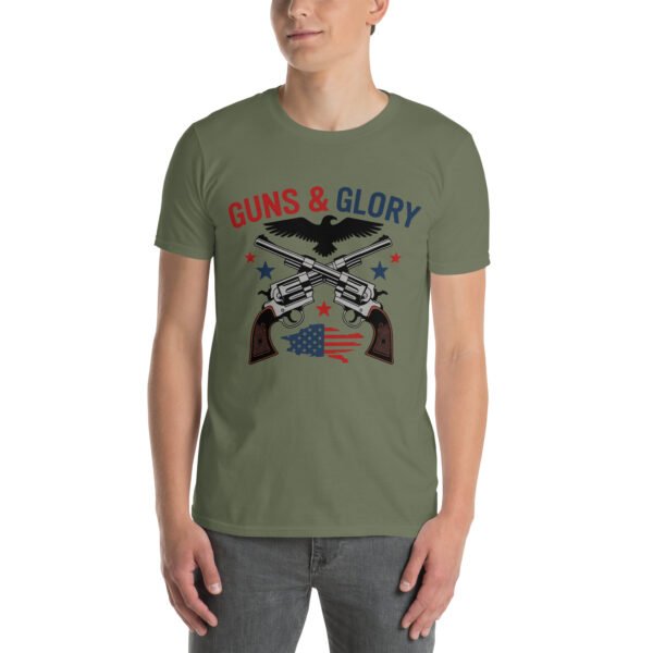 Guns & Glory T-Shirt for 2A Men – Eagle & Revolvers Silhouette Gun Style A - Image 7