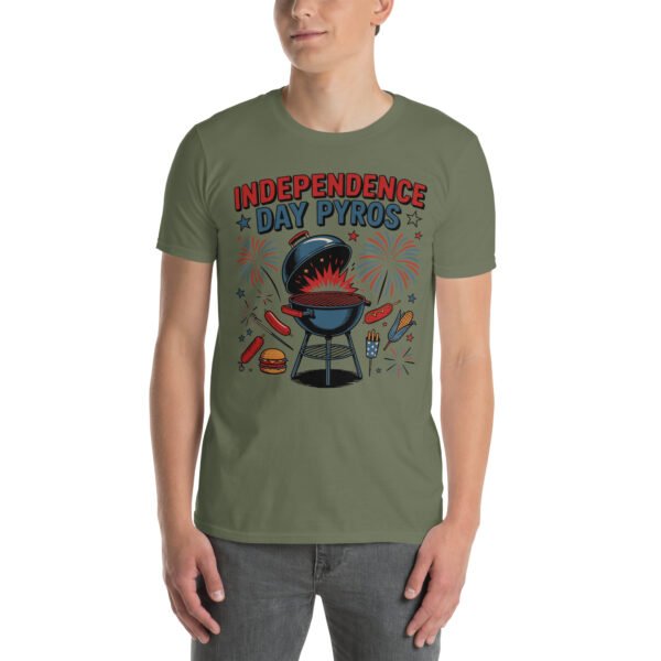 Independence Day BBQ T-Shirt for Young Adults – Fireworks Grill Diagram - Independence Day Pyros A - Image 11