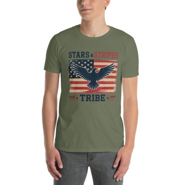 Americana Family T-Shirt for Proud Americans – Eagle Flag Collage - Stars & Stripes Tribe B - Image 11