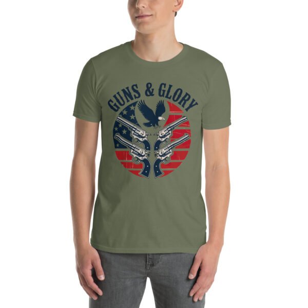 Guns & Glory T-Shirt for 2A Men – Eagle & Revolvers Silhouette - Gun Style B - Image 6