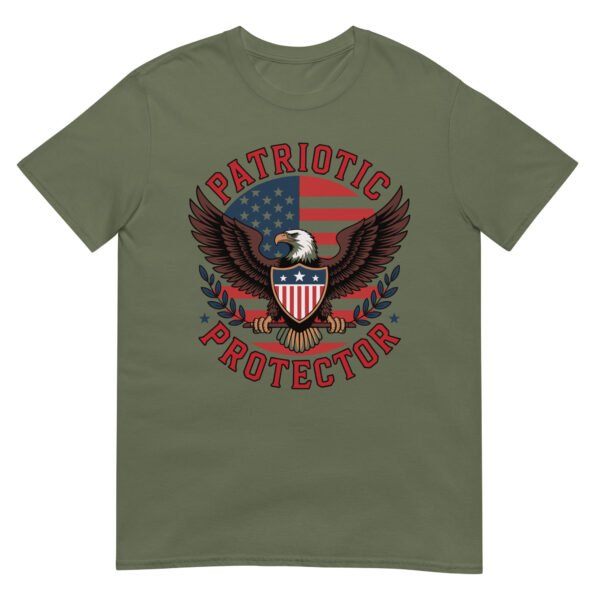 Patriotic Americana T-Shirt for Veterans – Eagle & Flag Crest - Patriotic Protector B - Image 3