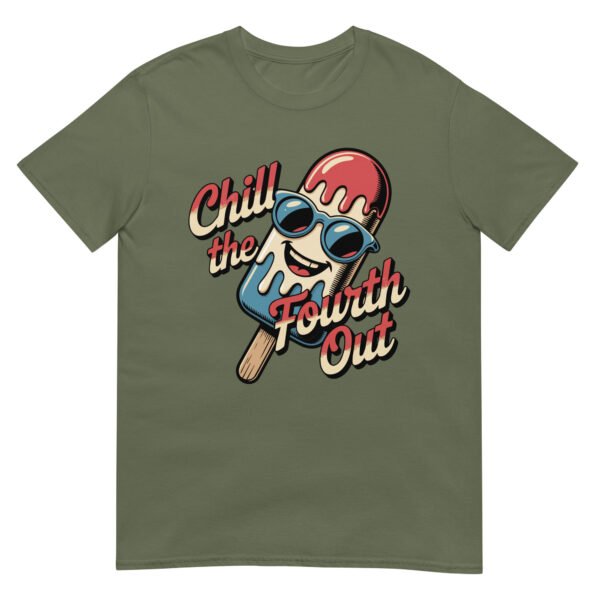 Chill the Fourth Out T-Shirt – Funny Popsicle Cartoon USA Tee - Image 10
