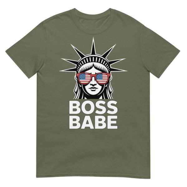 Boss Babe Liberty T-Shirt – Statue of Liberty with USA Sunglasses Tee - Image 10
