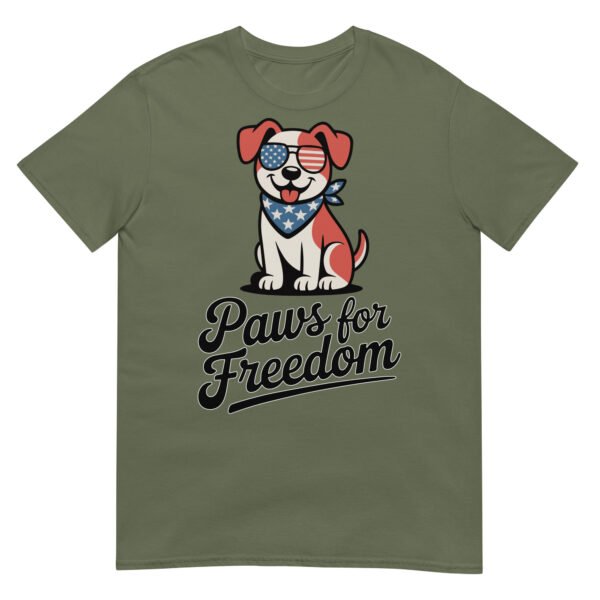 Paws for Freedom Patriotic Dog T-Shirt – Stars & Stripes Bandana Pup - Image 11