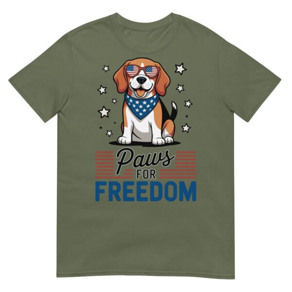 Paws for Freedom Beagle T-Shirt – Dog in Patriotic Shades - Image 10