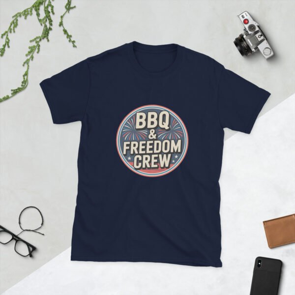 BBQ & Freedom Crew Retro 4th of July Family Matching T-Shirt - Image 2