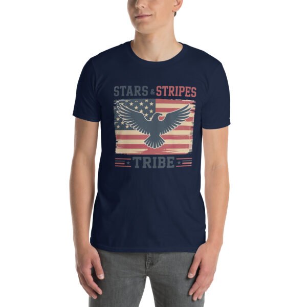 Americana Family T-Shirt for Proud Americans – Eagle Flag Collage - Stars & Stripes Tribe B - Image 3