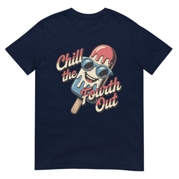 Chill the Fourth Out T-Shirt – Funny Popsicle Cartoon USA Tee - Image 3