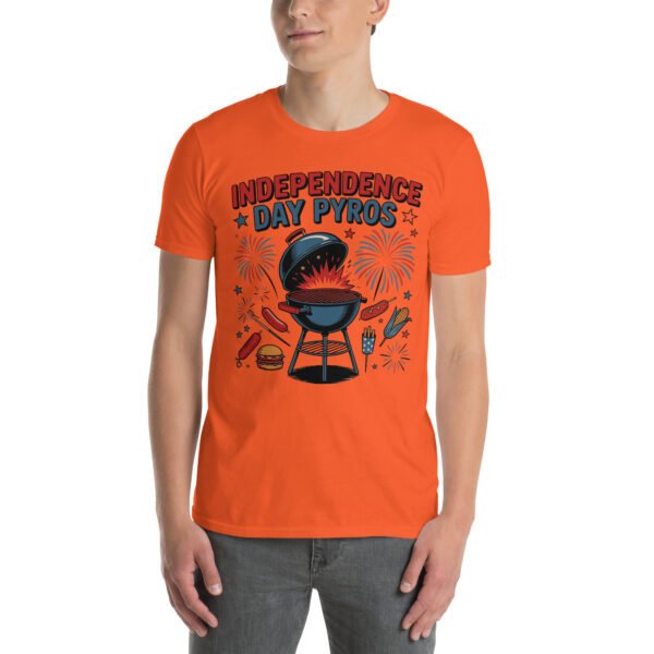Independence Day BBQ T-Shirt for Young Adults – Fireworks Grill Diagram - Independence Day Pyros A - Image 13
