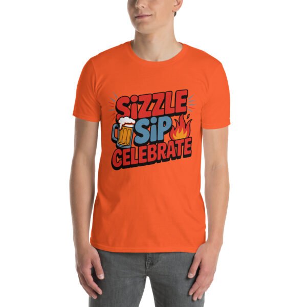BBQ Beer Humor T-Shirt for Grill Enthusiasts – Mug & Flame Comic - Sizzle Sip Celebrate B - Image 13