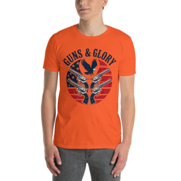 Guns & Glory T-Shirt for 2A Men – Eagle & Revolvers Silhouette - Gun Style B - Image 8