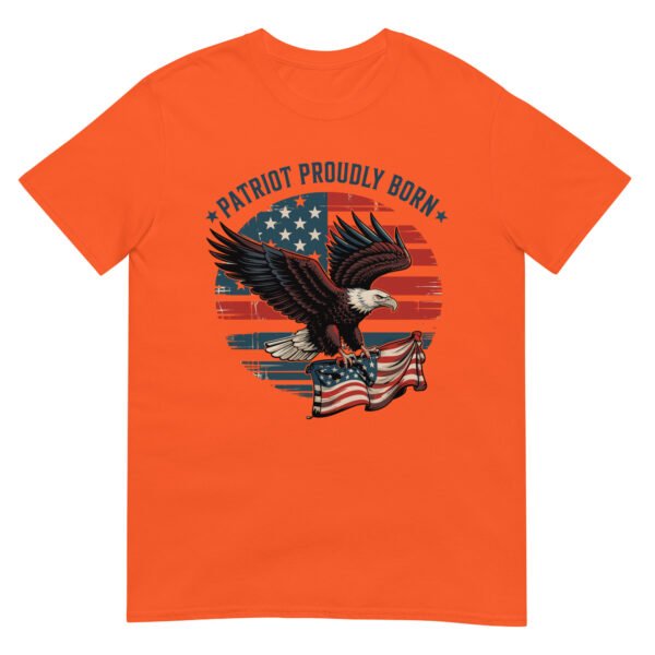 Patriotic Americana T-Shirt for Conservatives – Eagle & Flag Collage - Patriot Proudly Born A - Image 12