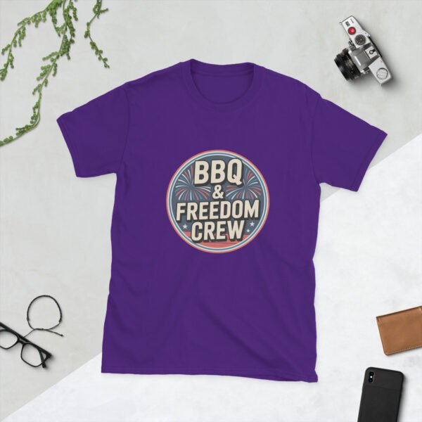 BBQ & Freedom Crew Retro 4th of July Family Matching T-Shirt - Image 4