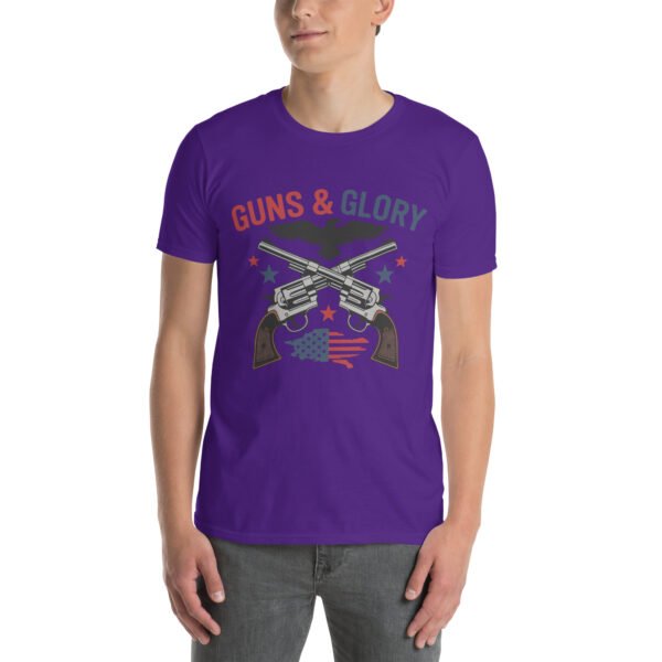 Guns & Glory T-Shirt for 2A Men – Eagle & Revolvers Silhouette Gun Style A - Image 3