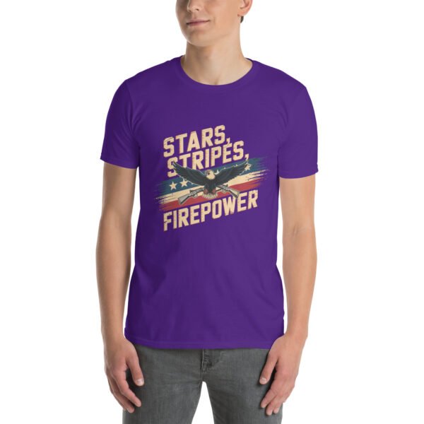 Military Pride T-Shirt for Veterans – Eagle & Rifles - Stars, Stripes, Firepower A - Image 5