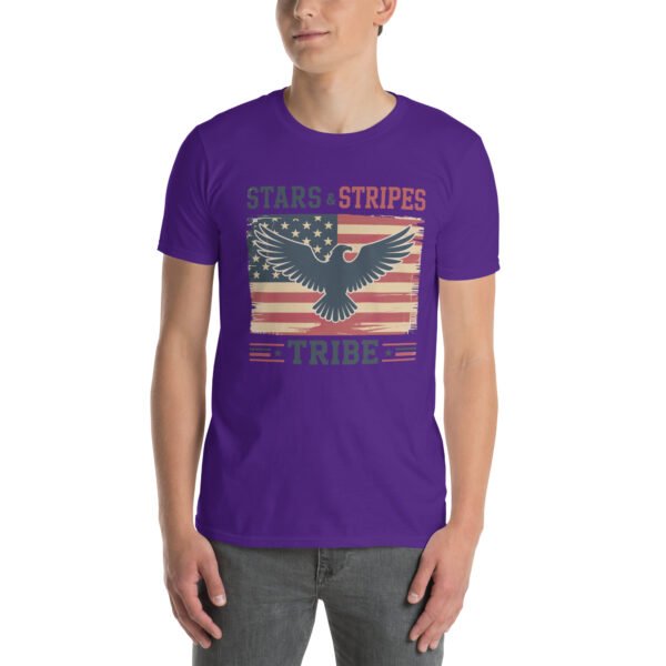 Americana Family T-Shirt for Proud Americans – Eagle Flag Collage - Stars & Stripes Tribe B - Image 5