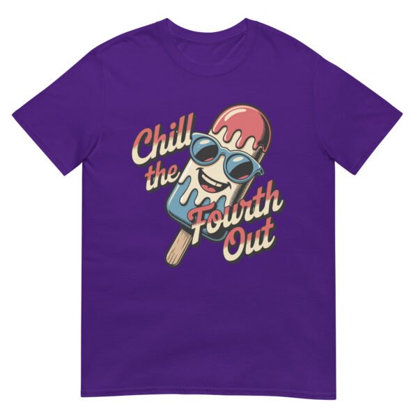 Chill the Fourth Out T-Shirt – Funny Popsicle Cartoon USA Tee - Image 5