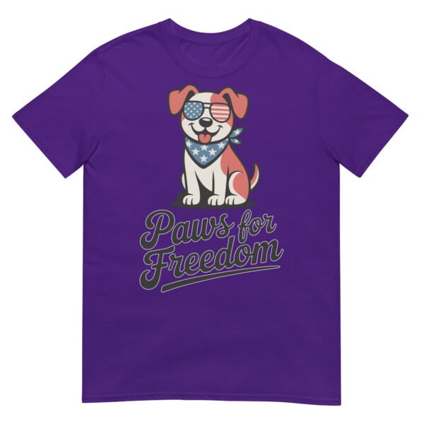 Paws for Freedom Patriotic Dog T-Shirt – Stars & Stripes Bandana Pup - Image 5