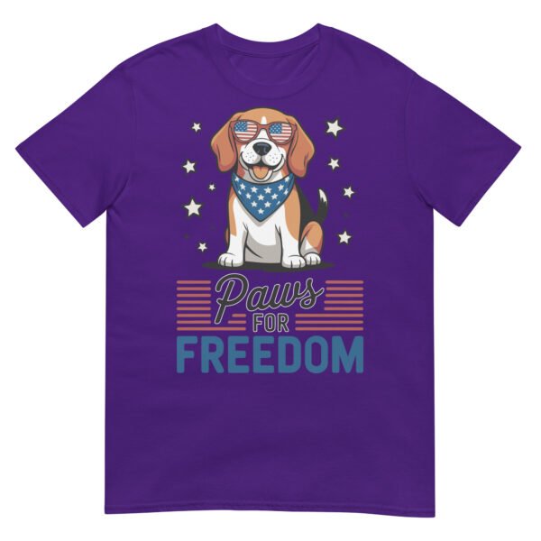 Paws for Freedom Beagle T-Shirt – Dog in Patriotic Shades - Image 5