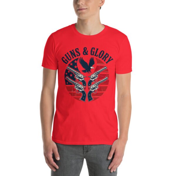 Guns & Glory T-Shirt for 2A Men – Eagle & Revolvers Silhouette - Gun Style B - Image 2