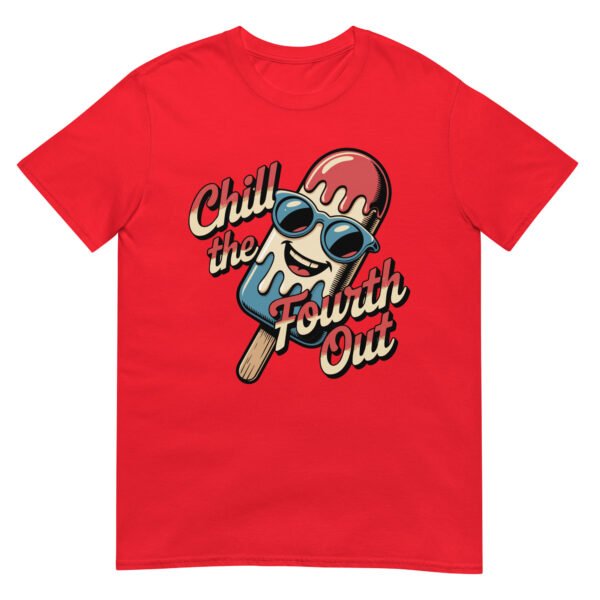 Chill the Fourth Out T-Shirt – Funny Popsicle Cartoon USA Tee - Image 7