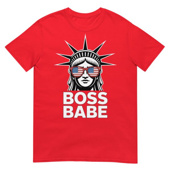 Boss Babe Liberty T-Shirt – Statue of Liberty with USA Sunglasses Tee - Image 6