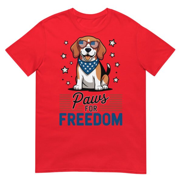 Paws for Freedom Beagle T-Shirt – Dog in Patriotic Shades - Image 6