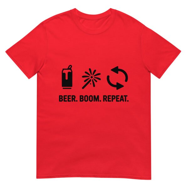 Beer. Boom. Repeat. – Minimalist 4th of July Tee - Image 2