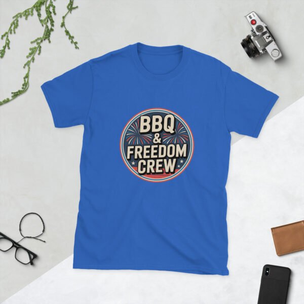 BBQ & Freedom Crew Retro 4th of July Family Matching T-Shirt - Image 7