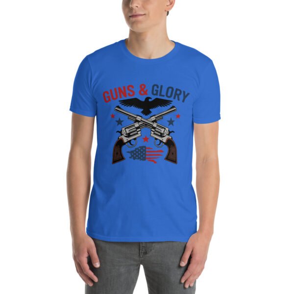 Guns & Glory T-Shirt for 2A Men – Eagle & Revolvers Silhouette Gun Style A - Image 5