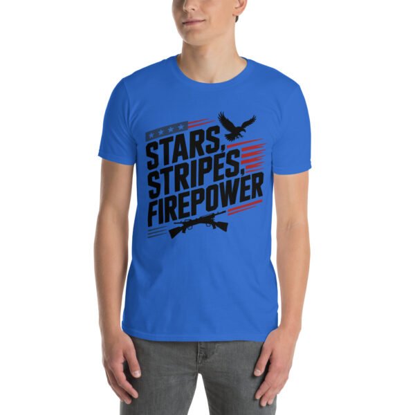 Americana Family T-Shirt for Proud Americans – Eagle Flag Collage - Stars Stripes Tribe A - Image 2