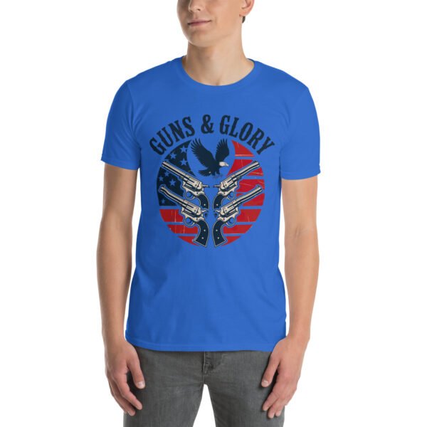 Guns & Glory T-Shirt for 2A Men – Eagle & Revolvers Silhouette - Gun Style B - Image 4
