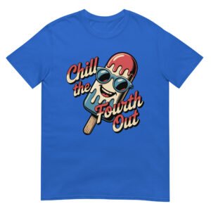 Chill the Fourth Out T-Shirt – Funny Popsicle Cartoon USA Tee