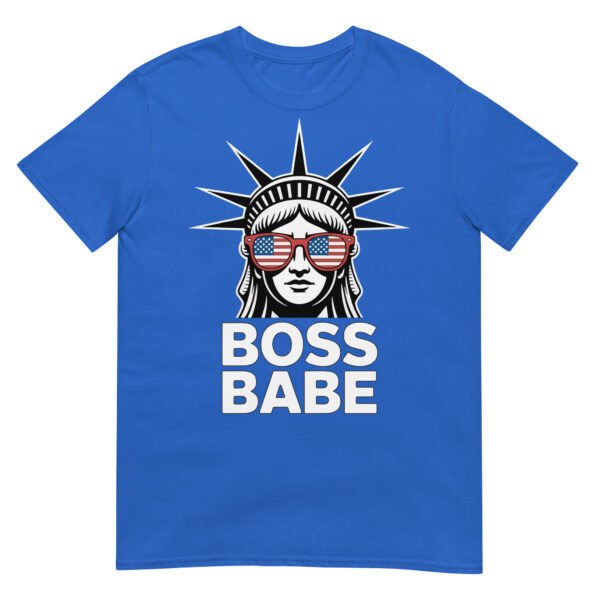 Boss Babe Liberty T-Shirt – Statue of Liberty with USA Sunglasses Tee - Image 8
