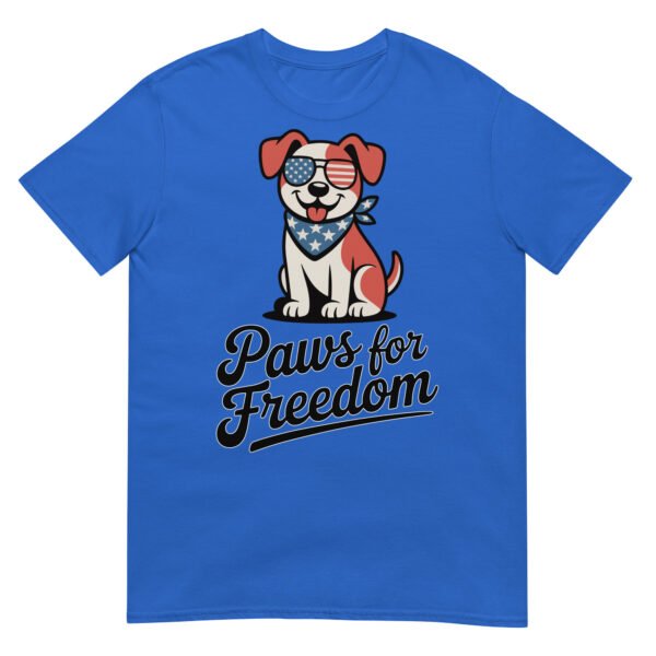 Paws for Freedom Patriotic Dog T-Shirt – Stars & Stripes Bandana Pup - Image 9