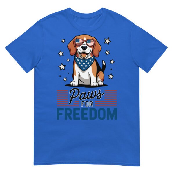 Paws for Freedom Beagle T-Shirt – Dog in Patriotic Shades - Image 8