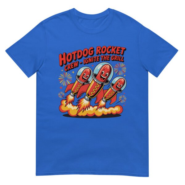 Hotdog Rocket Crew 2.0 T-Shirt – Retro Firework Launch Edition - Image 9