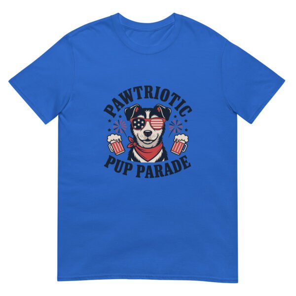 Pawtriotic Pup Parade T-Shirt – Funny Dog Beer Fireworks USA Tee - Image 4