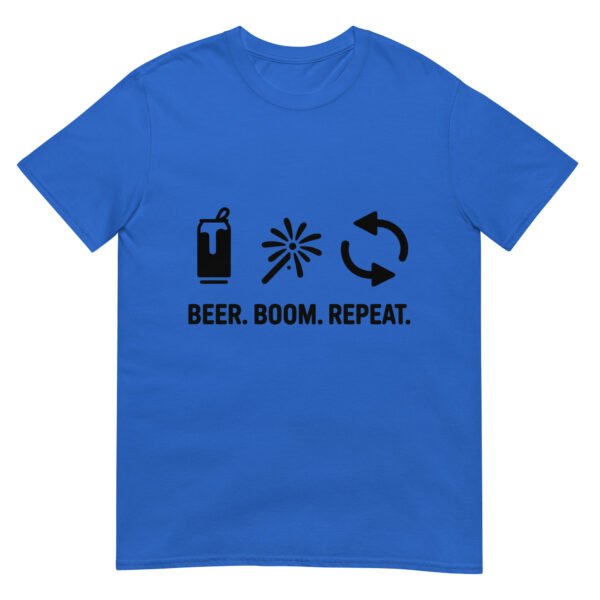 Beer. Boom. Repeat. – Minimalist 4th of July Tee - Image 4