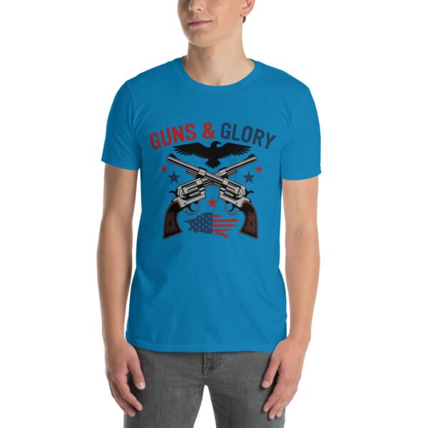 Guns & Glory T-Shirt for 2A Men – Eagle & Revolvers Silhouette Gun Style A - Image 6