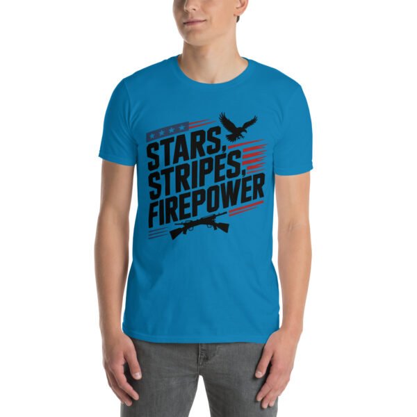Americana Family T-Shirt for Proud Americans – Eagle Flag Collage - Stars Stripes Tribe A - Image 3