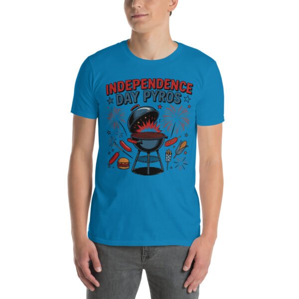 Independence Day BBQ T-Shirt for Young Adults – Fireworks Grill Diagram - Independence Day Pyros A - Image 10