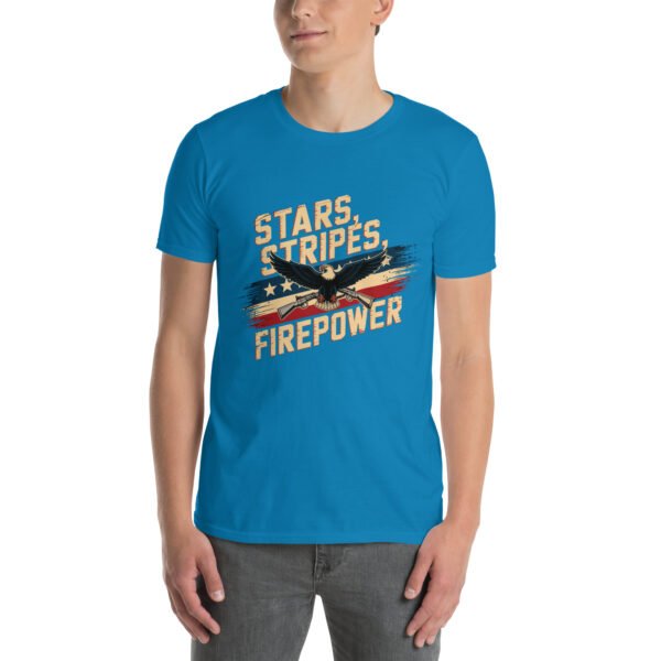 Military Pride T-Shirt for Veterans – Eagle & Rifles - Stars, Stripes, Firepower A - Image 10