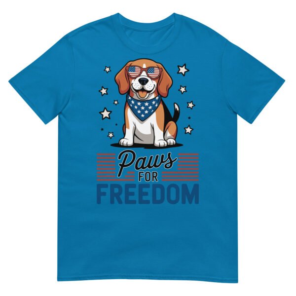 Paws for Freedom Beagle T-Shirt – Dog in Patriotic Shades - Image 9